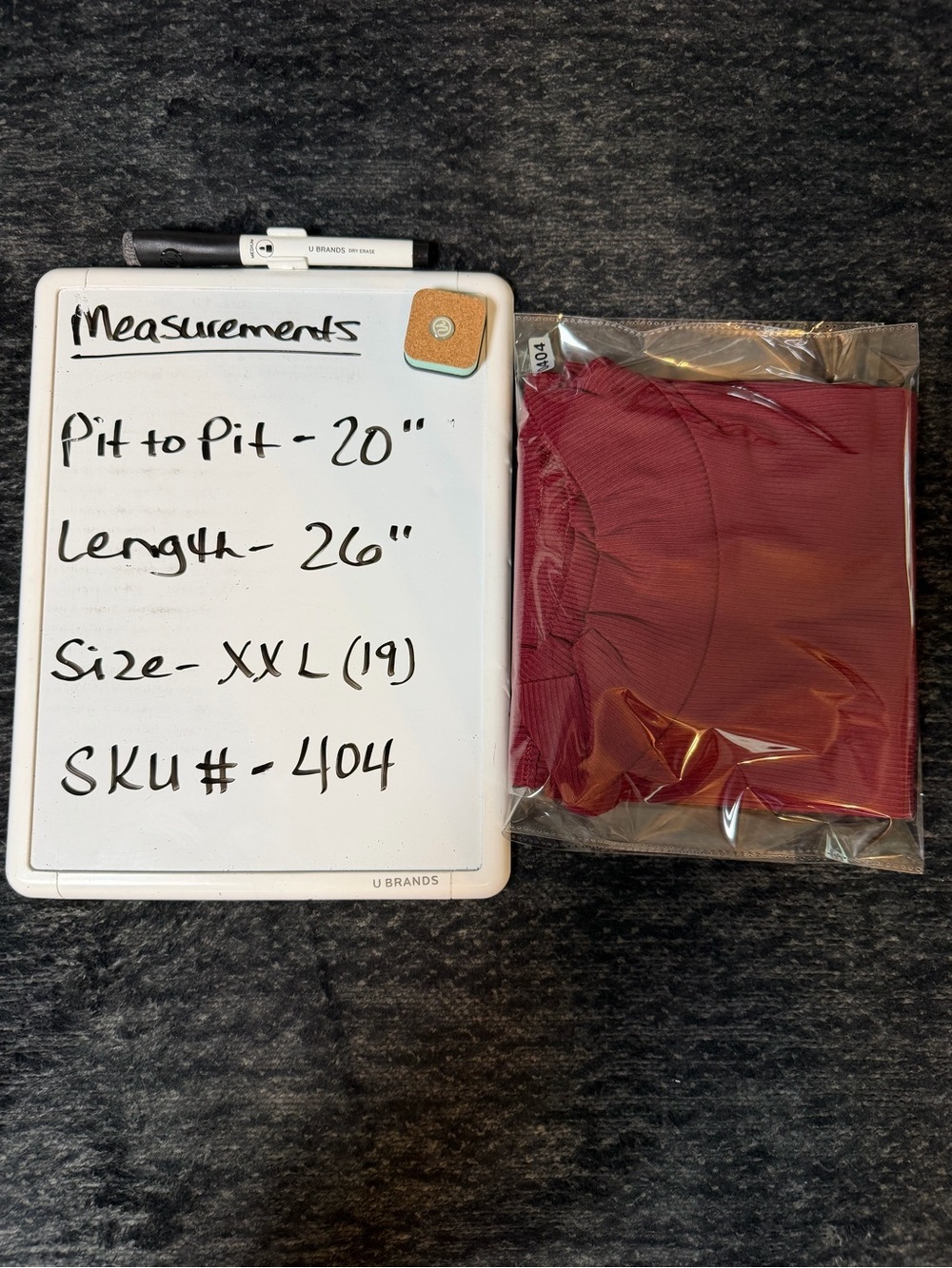 No Boundaries Burgundy Ribbed Mock Neck Sleeveless Top XXL 19 Stretch - Picture 6 of 6
